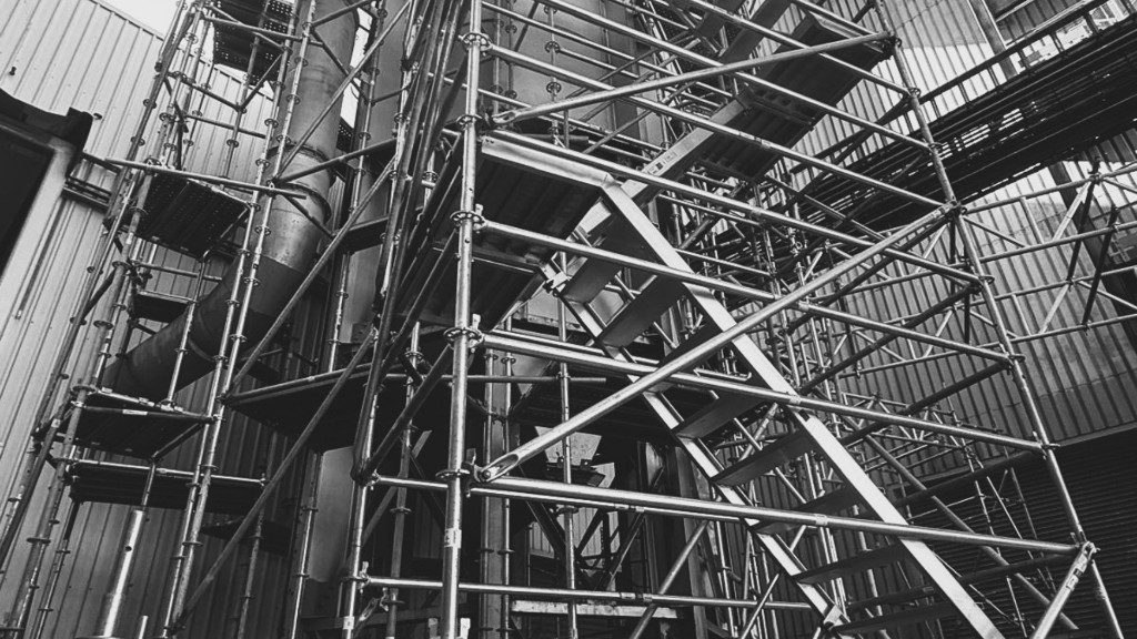 Industrial scaffolding on a Victorian plant