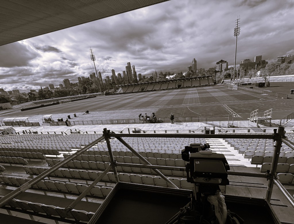 Broadcast camera platform scaffolding